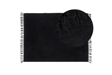 Bitlis Ryetæppe 140x200 cm - Sort - Tekstiler - Tæpper - Moderne tæppe - Bomuldstæpper