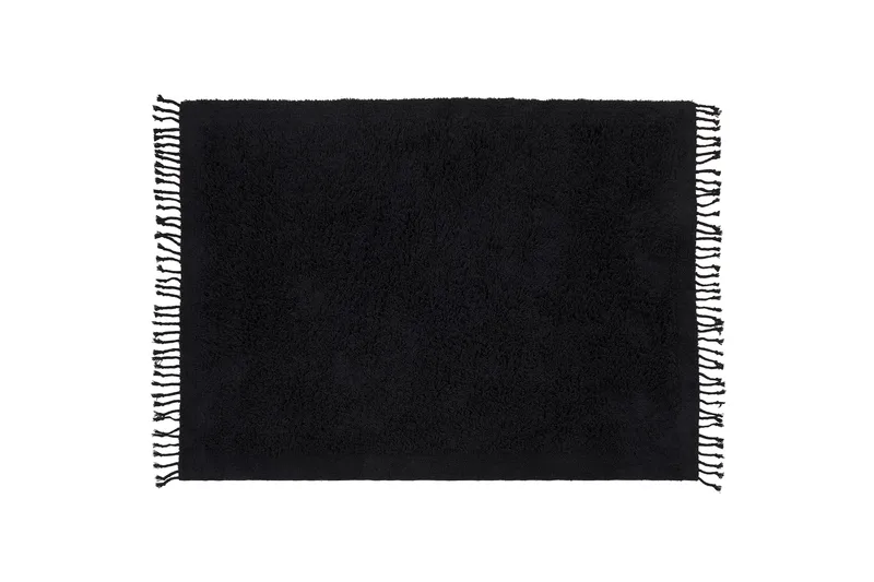 Bitlis Ryetæppe 140x200 cm, Sort