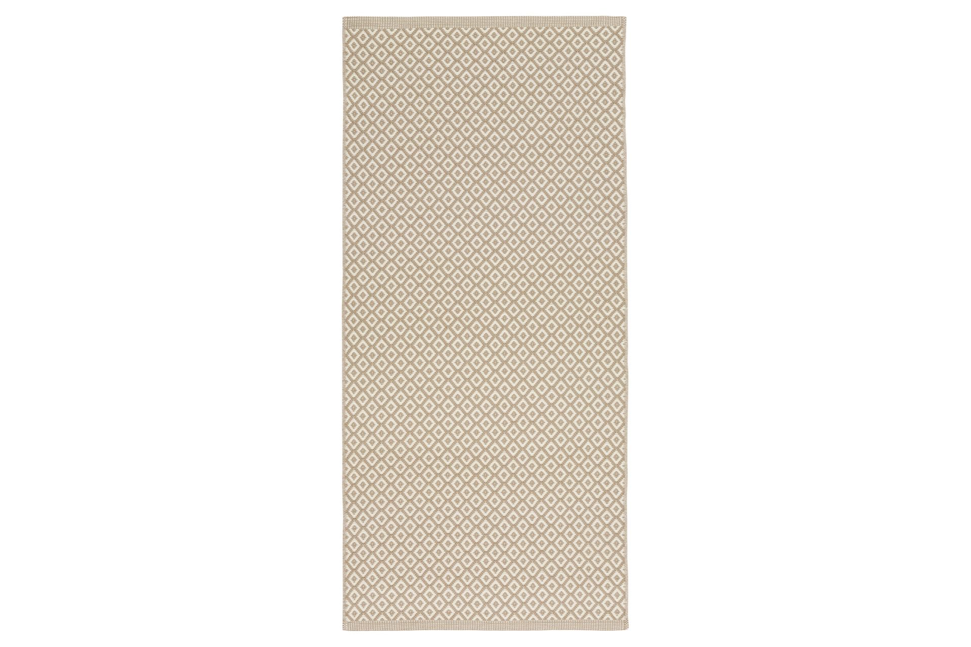 Björkö Uldtæppe 75x250 cm Rektangulært - Beige - Tekstiler - Tæpper - Moderne tæppe - Uldtæppe