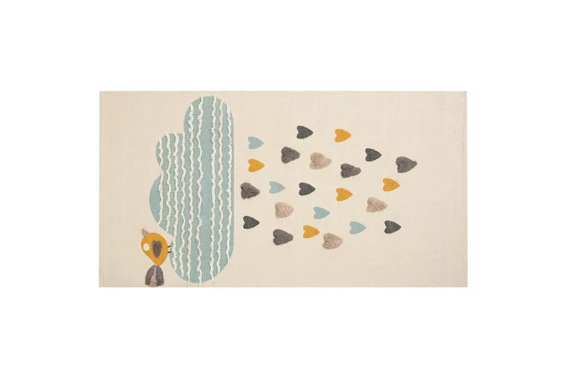 Blang Bomuldstæppe 80x150 cm, Beige