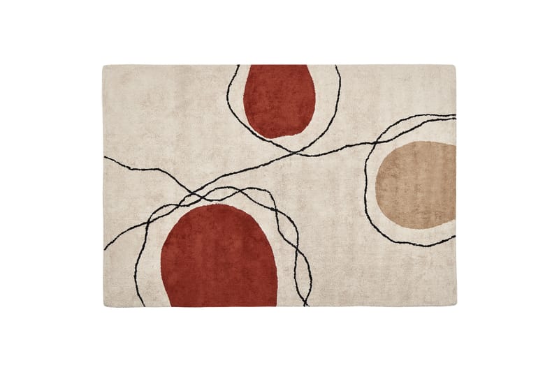 Bolat Ryetæppe 140x200 cm - Beige - Tekstiler - Tæpper - Moderne tæppe - Ryatæpper