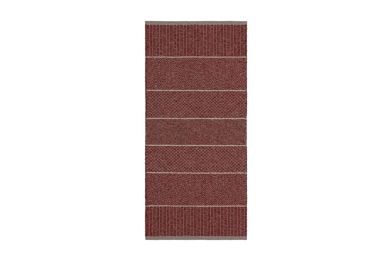 Alice Mixed Bomuldstæppe 70x250 cm Mørkerød - Horredsmattan - Tekstiler - Tæpper - Moderne tæppe - Bomuldstæpper