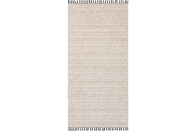 Cotton Tova Bomuldstæppe 70x150 cm Beige - Horredsmattan - Tekstiler - Tæpper - Moderne tæppe - Bomuldstæpper