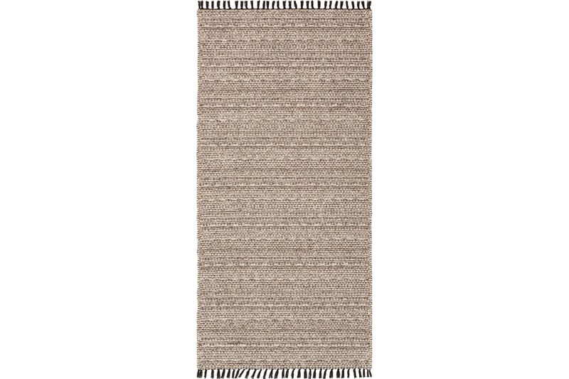 Cotton Tova Bomuldstæppe 70x150 cm Lysebrun - Horredsmattan - Tekstiler - Tæpper - Moderne tæppe - Bomuldstæpper