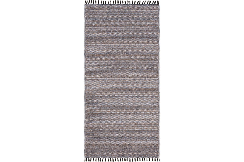 Cotton Tova Bomuldstæppe 70x200 cm Blå - Horredsmattan - Tekstiler - Tæpper - Moderne tæppe - Bomuldstæpper
