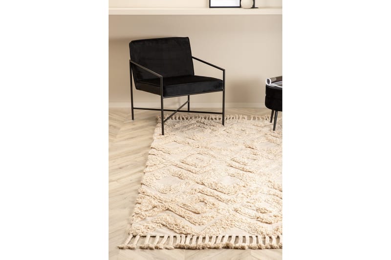 Hilma Bomuldstæppe 230x160 cm - Offwhite - Tekstiler - Tæpper - Moderne tæppe - Bomuldstæpper