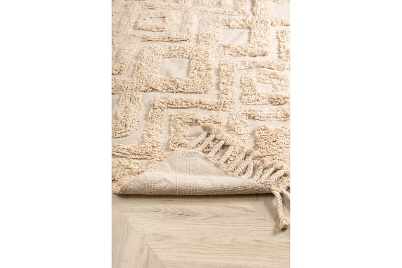 Hilma Bomuldstæppe 230x160 cm - Offwhite - Tekstiler - Tæpper - Moderne tæppe - Bomuldstæpper