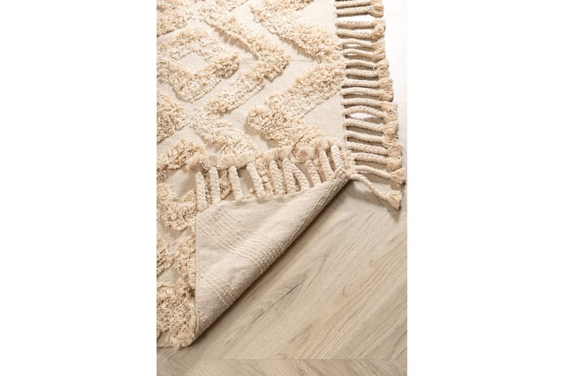 Hilma Bomuldstæppe 230x160 cm - Offwhite - Tekstiler - Tæpper - Moderne tæppe - Bomuldstæpper