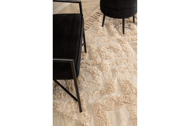 Hilma Bomuldstæppe 230x160 cm - Offwhite - Tekstiler - Tæpper - Moderne tæppe - Bomuldstæpper