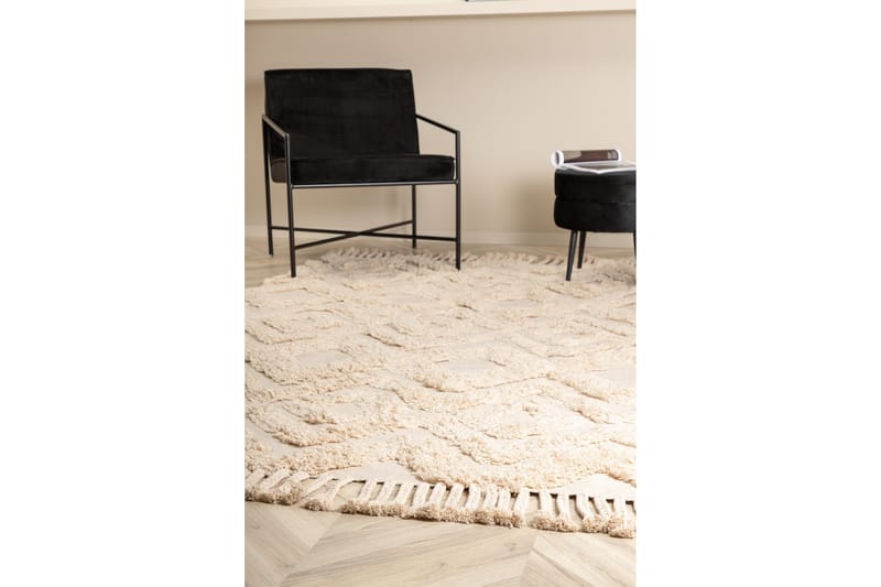 Hilma Bomuldstæppe 230x160 cm - Offwhite - Tekstiler - Tæpper - Moderne tæppe - Bomuldstæpper