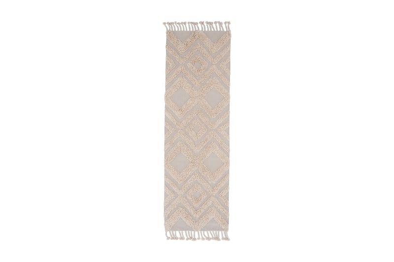 Hilma Bomuldstæppe 250x80 cm - Offwhite - Tekstiler - Tæpper - Moderne tæppe - Bomuldstæpper