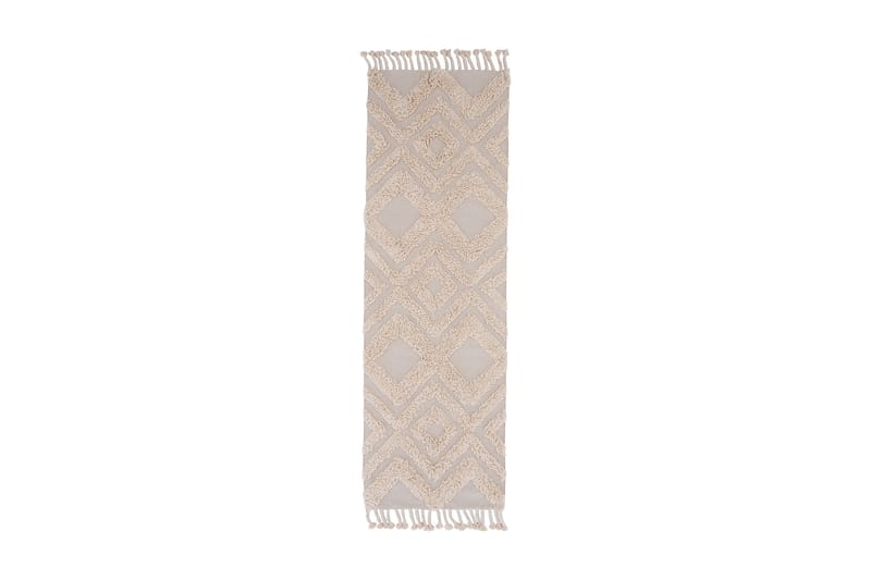 Hilma Bomuldstæppe 250x80 cm - Offwhite - Tekstiler - Tæpper - Moderne tæppe - Bomuldstæpper