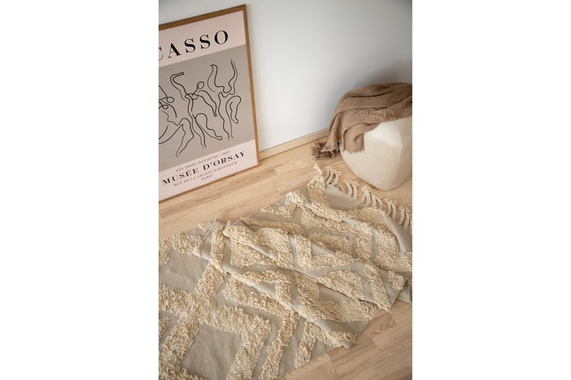 Hilma Bomuldstæppe 250x80 cm - Offwhite - Tekstiler - Tæpper - Moderne tæppe - Bomuldstæpper