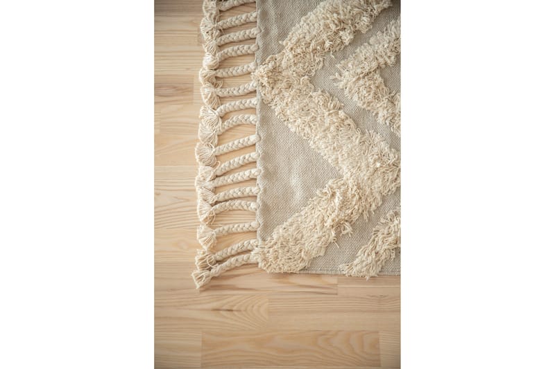 Hilma Bomuldstæppe 250x80 cm - Offwhite - Tekstiler - Tæpper - Moderne tæppe - Bomuldstæpper