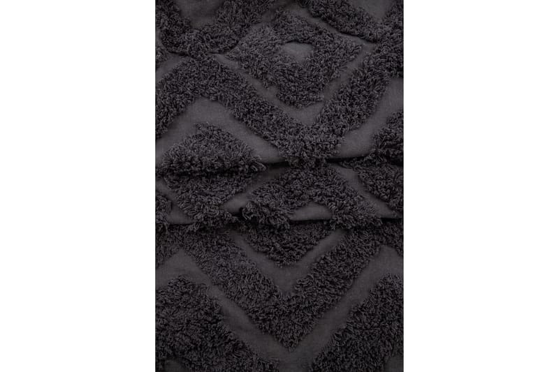 Hilma Bomuldstæppe Rektangulær 250x350 cm - Mørkegrå - Bomuldstæpper