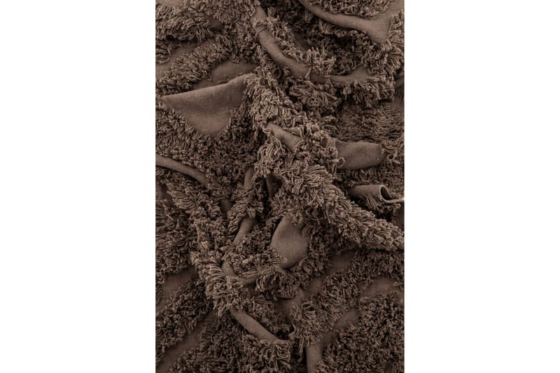 Hilma Bomuldstæppe Rektangulær 70x200 cm - Brun - Tekstiler - Tæpper - Moderne tæppe - Bomuldstæpper