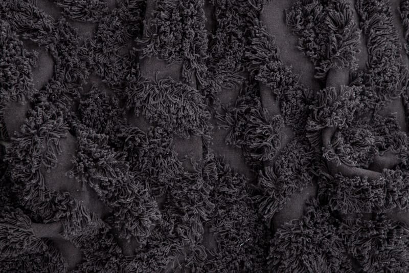 Hilma Bomuldstæppe Rektangulær 70x200 cm - Mørkegrå - Tekstiler - Tæpper - Moderne tæppe - Bomuldstæpper