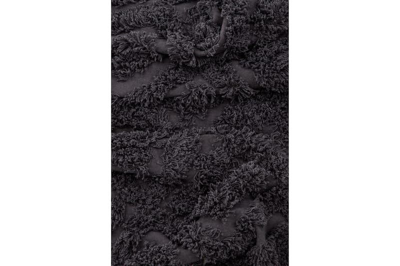 Hilma Bomuldstæppe Rektangulær 70x200 cm - Mørkegrå - Bomuldstæpper