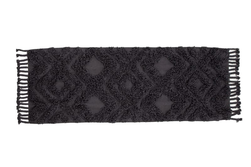 Hilma Bomuldstæppe Rektangulær 70x200 cm, Mørkegrå