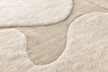 Boone Uldtæppe 160x230 cm - Beige - Tekstiler - Tæpper - Moderne tæppe - Uldtæppe