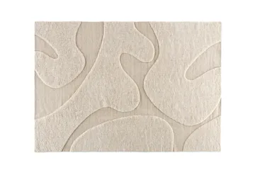 Boone Uldtæppe 160x230 cm - Beige - Tekstiler - Tæpper - Moderne tæppe - Uldtæppe