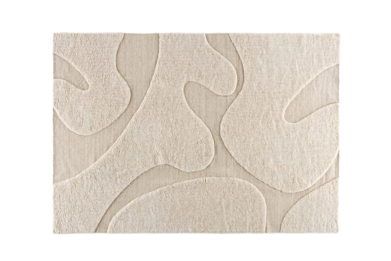 Boone Uldtæppe 160x230 cm - Beige - Tekstiler - Tæpper - Moderne tæppe - Uldtæppe