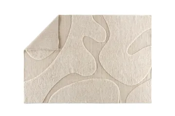 Boone Uldtæppe 160x230 cm - Beige - Tekstiler - Tæpper - Moderne tæppe - Uldtæppe