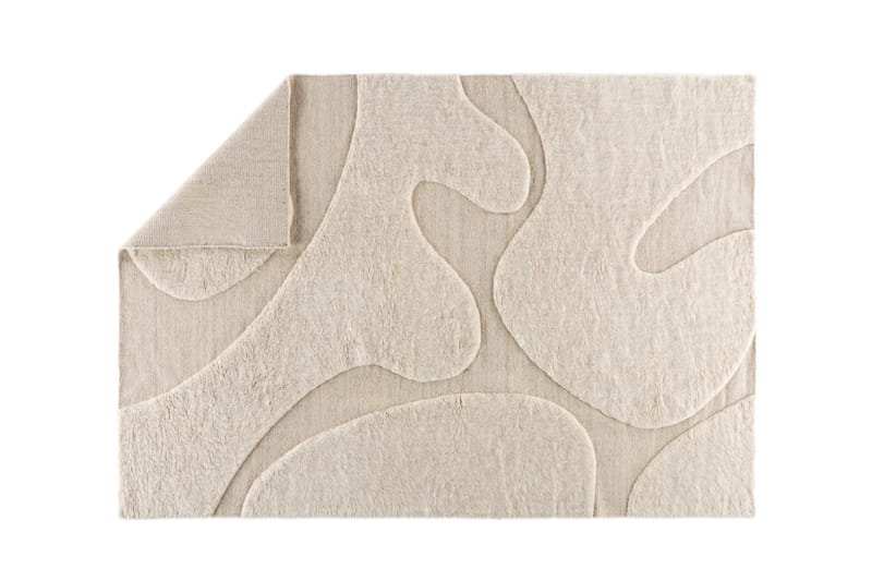 Boone Uldtæppe 160x230 cm - Beige - Tekstiler - Tæpper - Moderne tæppe - Uldtæppe