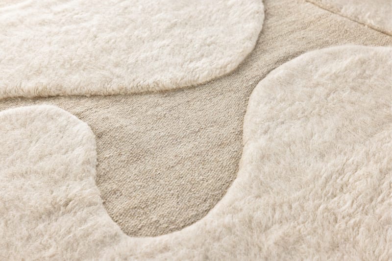 Boone Uldtæppe 200x290 cm - Beige - Tekstiler - Tæpper - Moderne tæppe - Uldtæppe