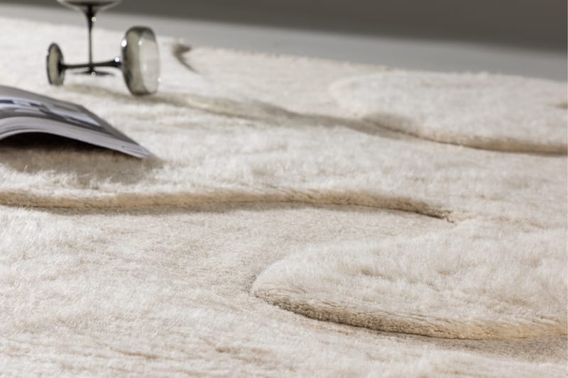 Boone Uldtæppe 200x290 cm - Beige - Tekstiler - Tæpper - Moderne tæppe - Uldtæppe