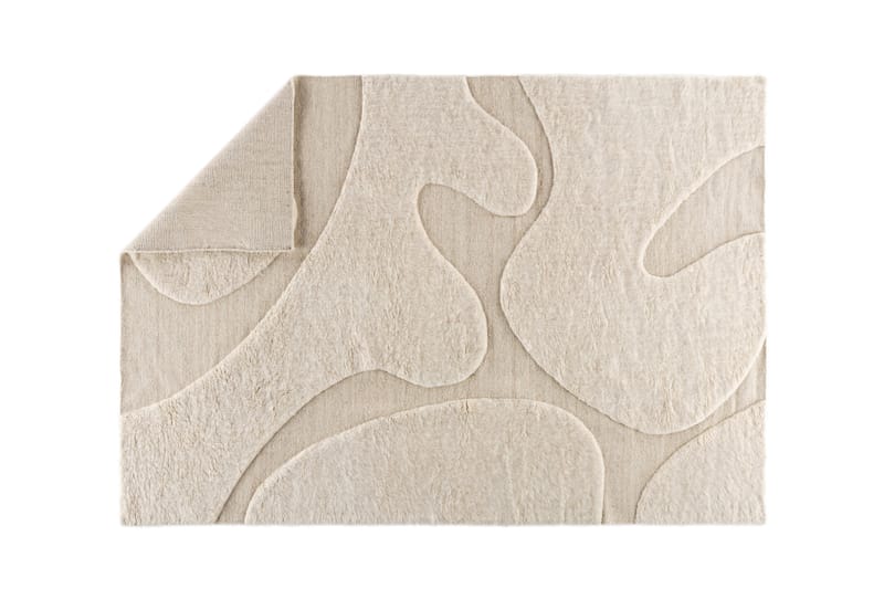 Boone Uldtæppe 200x290 cm - Beige - Tekstiler - Tæpper - Moderne tæppe - Uldtæppe