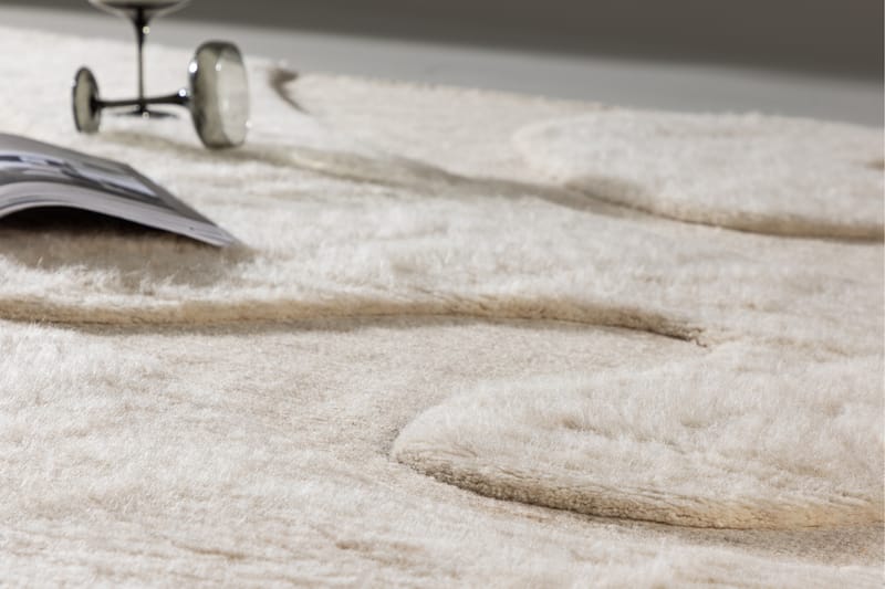 Boone Uldtæppe 200x290 cm - Beige - Tekstiler - Tæpper - Moderne tæppe - Uldtæppe
