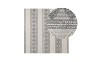 Bozova Uldtæppe 200x200 cm - Beige - Tekstiler - Tæpper - Moderne tæppe - Uldtæppe