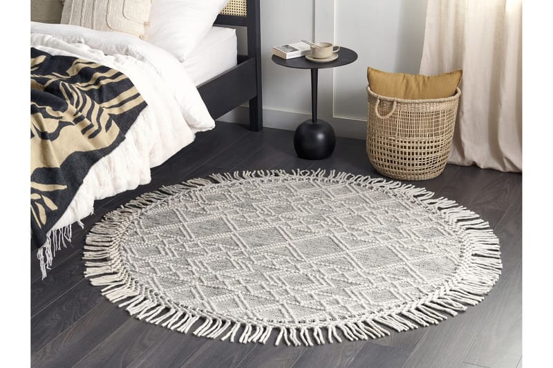 Buldan Uldtæppe 140 cm Rund, Grå