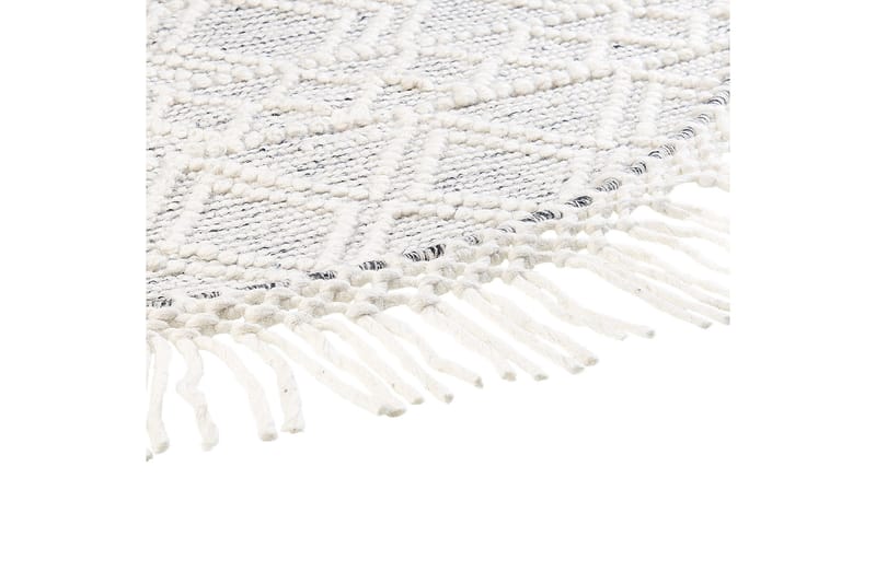 Buldan Uldtæppe 140 cm Rund - Grå - Tekstiler - Tæpper - Moderne tæppe - Uldtæppe