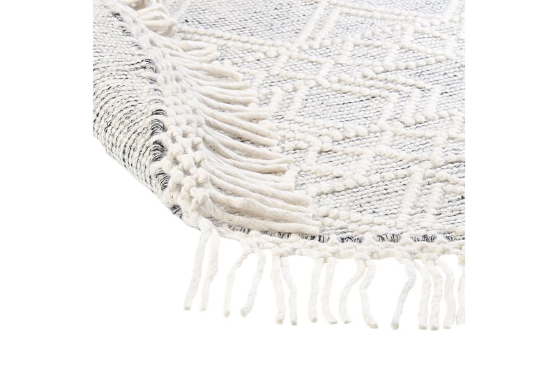 Buldan Uldtæppe 140 cm Rund - Grå - Tekstiler - Tæpper - Moderne tæppe - Uldtæppe