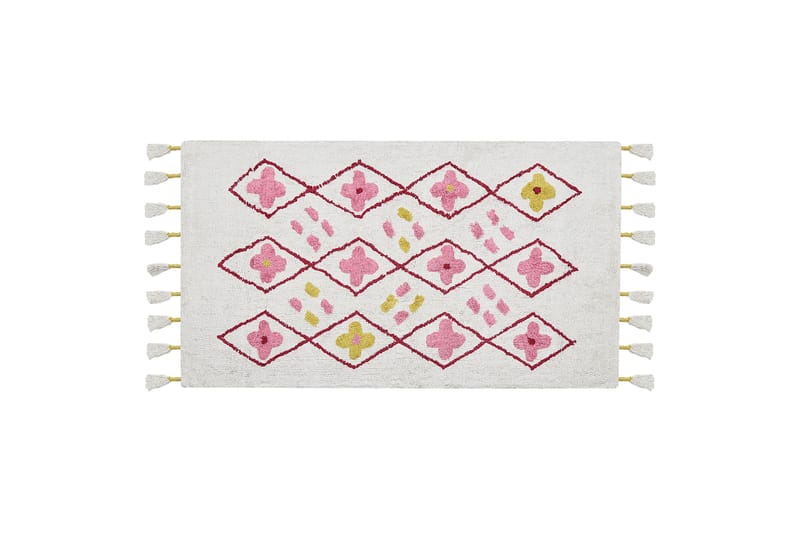 Cavus Bomuldstæppe 80x150 cm - Hvid - Tekstiler - Tæpper - Moderne tæppe - Bomuldstæpper