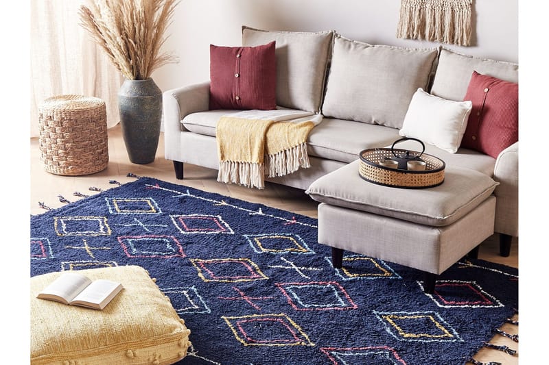 Corum Ryetæppe 140x200 cm - Sort - Tekstiler - Tæpper - Moderne tæppe - Bomuldstæpper