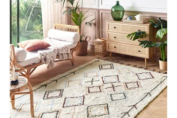 Corum Ryetæppe 160x230 cm - Beige - Tekstiler - Tæpper - Moderne tæppe - Bomuldstæpper