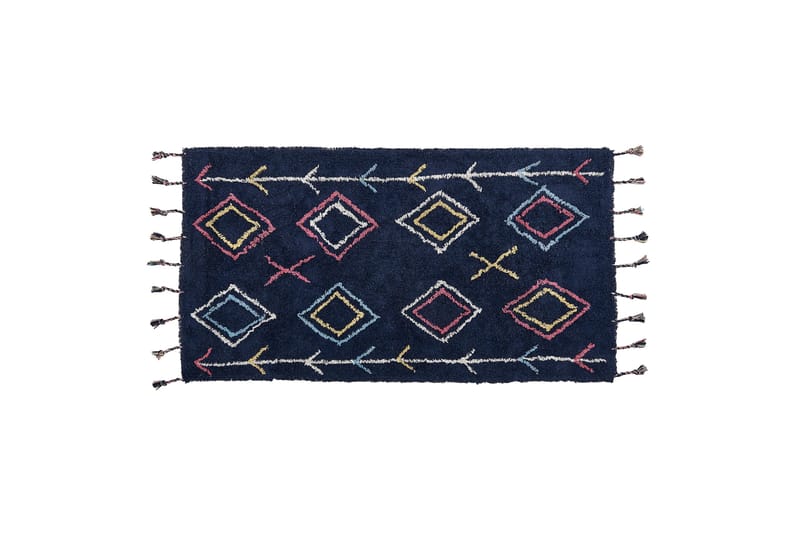 Corum Ryetæppe 80x150 cm - Sort - Tekstiler - Tæpper - Moderne tæppe - Bomuldstæpper