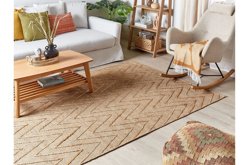 Daday Jutetæppe 160x230 cm - Beige - Tekstiler - Tæpper - Moderne tæppe - Sisaltæpper