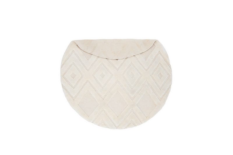 Dahlia Uldtæppe 200 cm Rund - Hvid - Tekstiler - Tæpper - Moderne tæppe - Uldtæppe