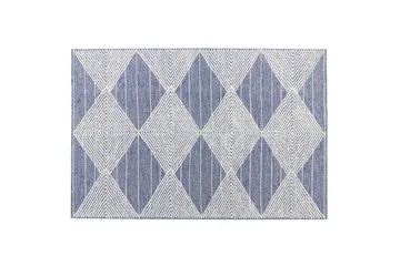 Datca Uldtæppe 140x200 cm - Blå - Tekstiler - Tæpper - Moderne tæppe - Uldtæppe