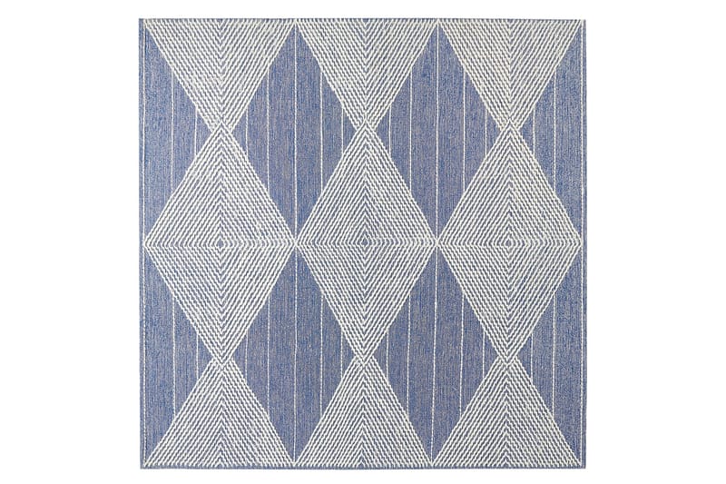 Datca Uldtæppe 200x200 cm, Blå