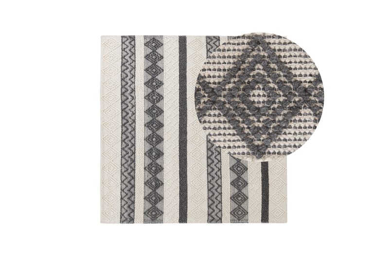 Davutlar Uldtæppe 200x200 cm - Beige - Tekstiler - Tæpper - Moderne tæppe - Uldtæppe