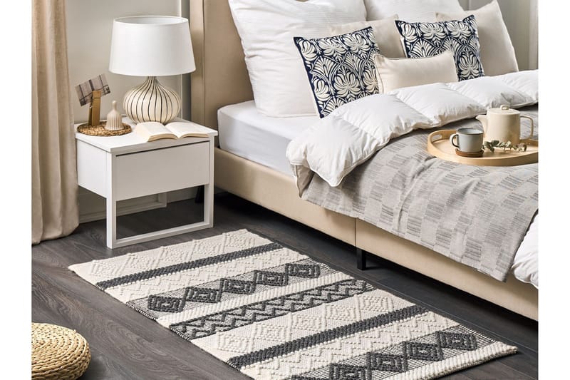 Davutlar Uldtæppe 80x150 cm - Beige - Tekstiler - Tæpper - Moderne tæppe - Uldtæppe