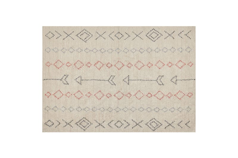 Dispur Bomuldstæppe 160x230 cm - Beige - Tekstiler - Tæpper - Moderne tæppe - Bomuldstæpper