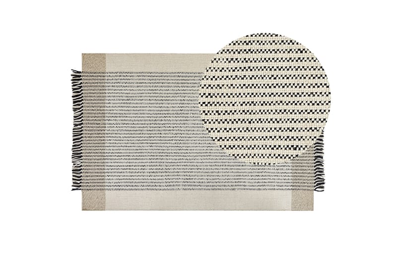 Divarli Uldtæppe 200x300 cm - Beige - Tekstiler - Tæpper - Moderne tæppe - Uldtæppe