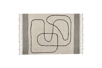 Dokuz Ryetæppe 140x200 cm - Beige - Tekstiler - Tæpper - Moderne tæppe - Bomuldstæpper