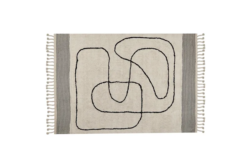 Dokuz Ryetæppe 140x200 cm, Beige